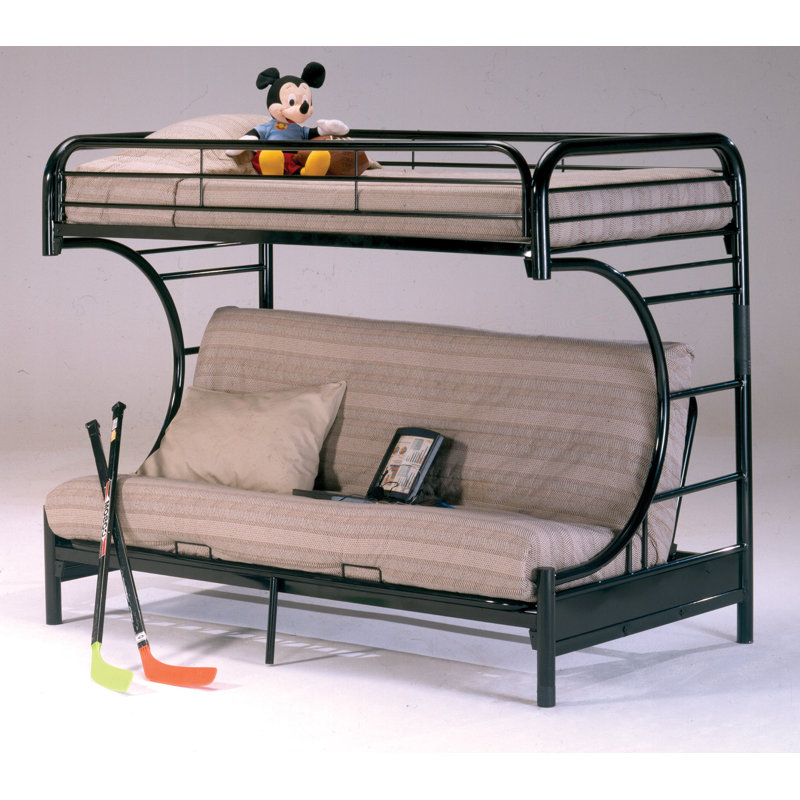 Harriet Bee Dawnview Full Futon Bunk Bed Reviews Wayfair   Dawnview Full Futon Bunk Bed 